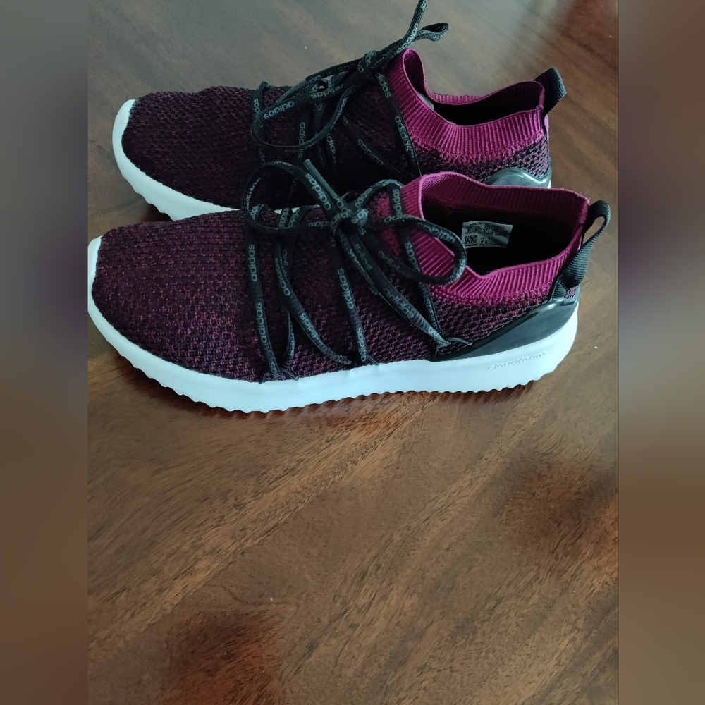Adidas Women's Burgundy Sneakers - Picture 2 of 4